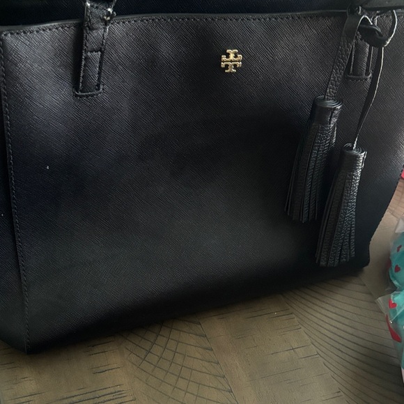 Tory Burch Handbags - Tory Burch Black Tote with Gold Details